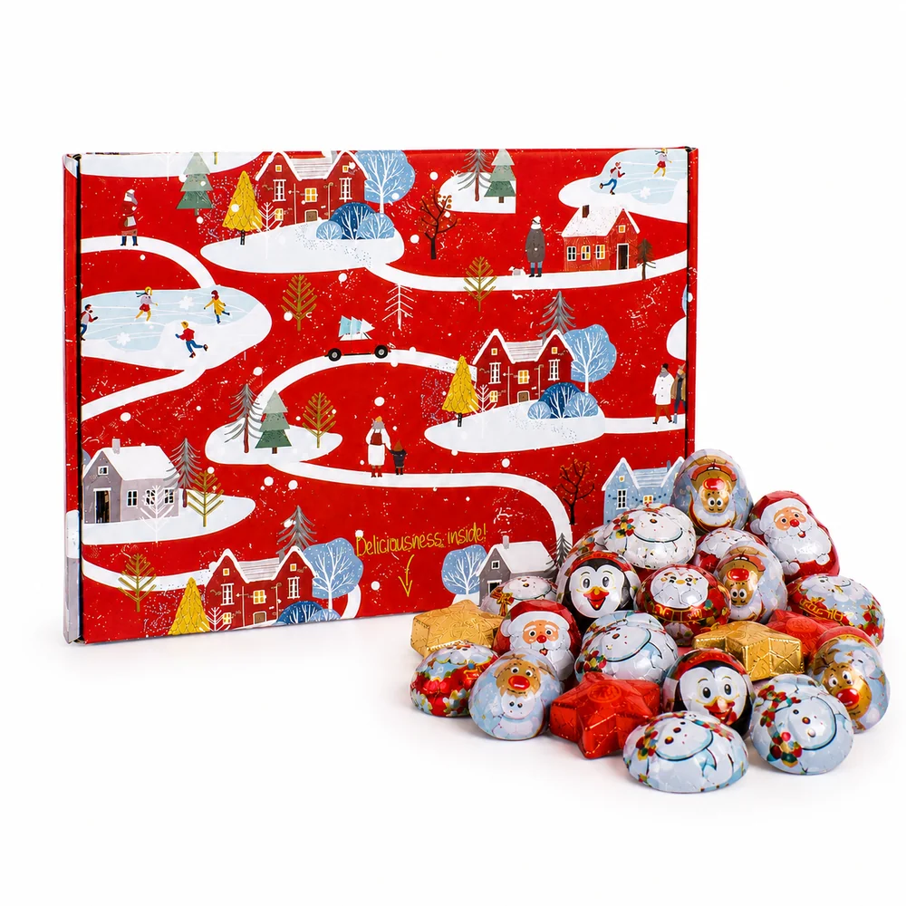 Brievenbusdoosje chocolade kerstmix