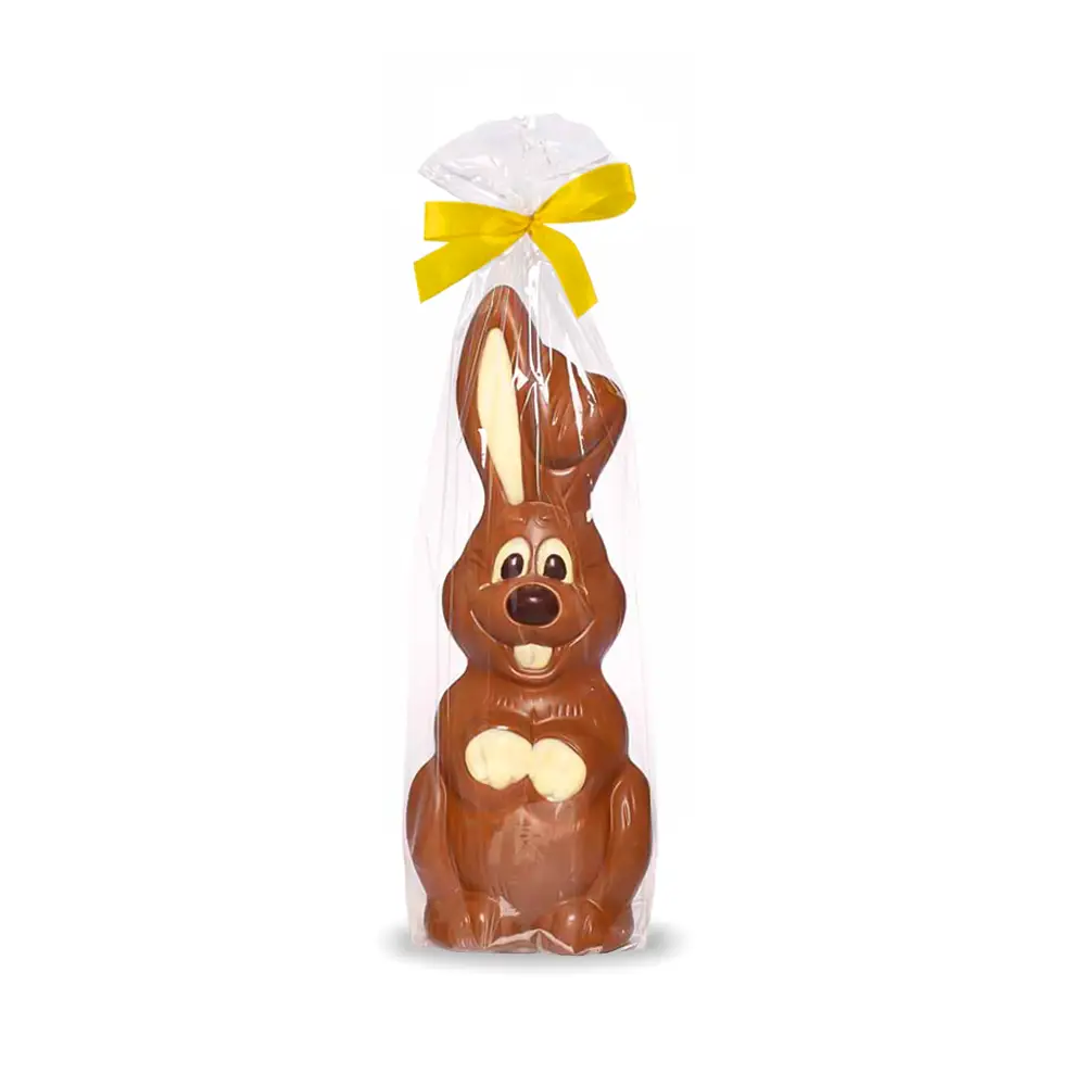 Chocolade paashaas gedecoreerd (23 cm, 200 gram)