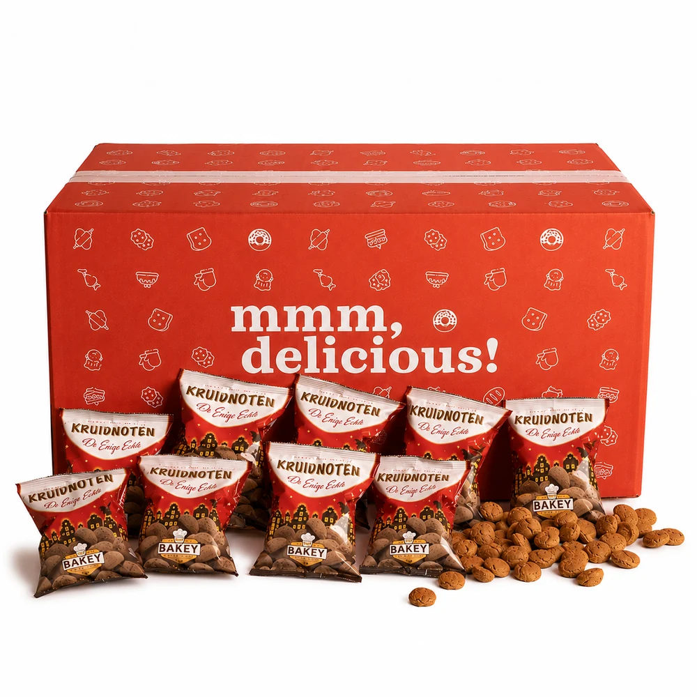 Bakey XXL uitdeeldoos kruidnoten 200 x 50 gram (p.st. € 0,36)