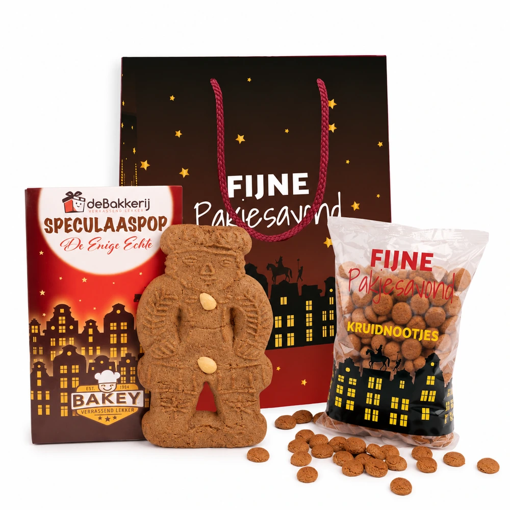 Sinttas met Bakey kruidnoten (200 gram) en speculaaspop