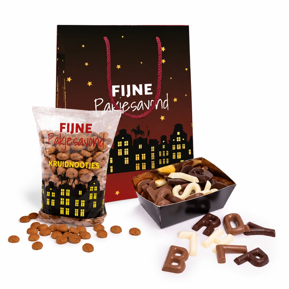 Sinttas met Bakey kruidnoten (200 gram) en strooiletters