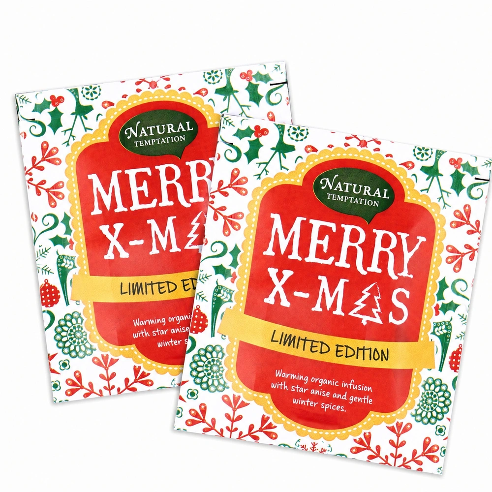 2 Theezakjes -Merry Xmas- Natural Temptation
